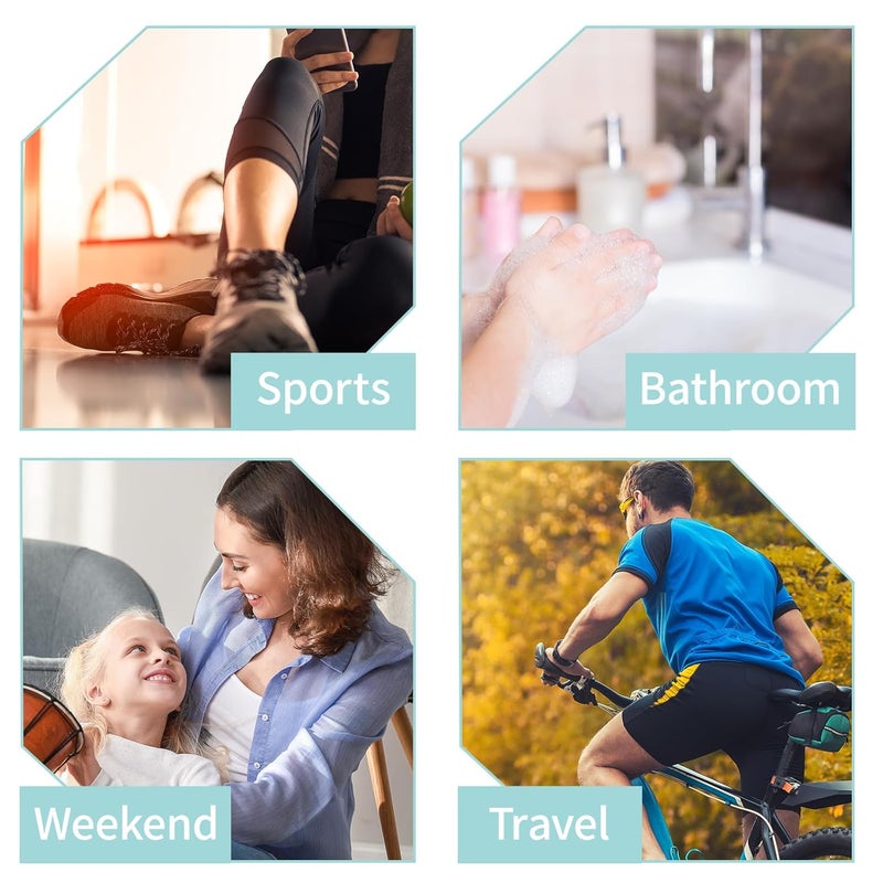 Tekson Plastic Travel Size Bottles 3.4 oz, Mouthwash Bottle, Refillable Containers for Cosmetic with Gold Screw Cap for Travel Essentials (100ml, Clear) - Image 5